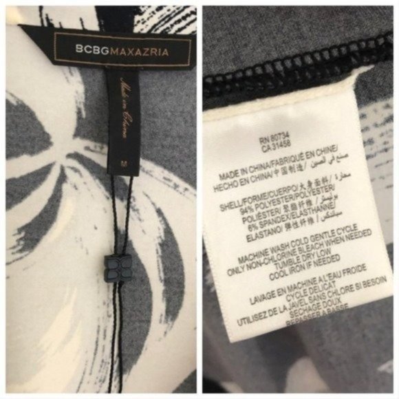 BCBGMaxAzria Black and White Mini Dress - Picture 8 of 8
